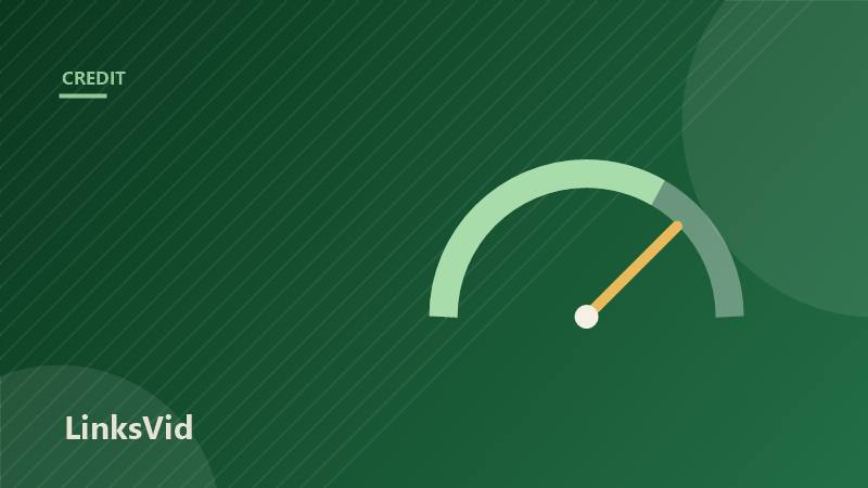 Illustration of a credit score gauge with utilization and payment history factors