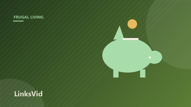 Illustration of everyday frugal habits: meal planning, subscriptions, and home energy